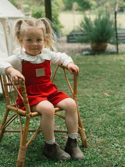 Red shortalls