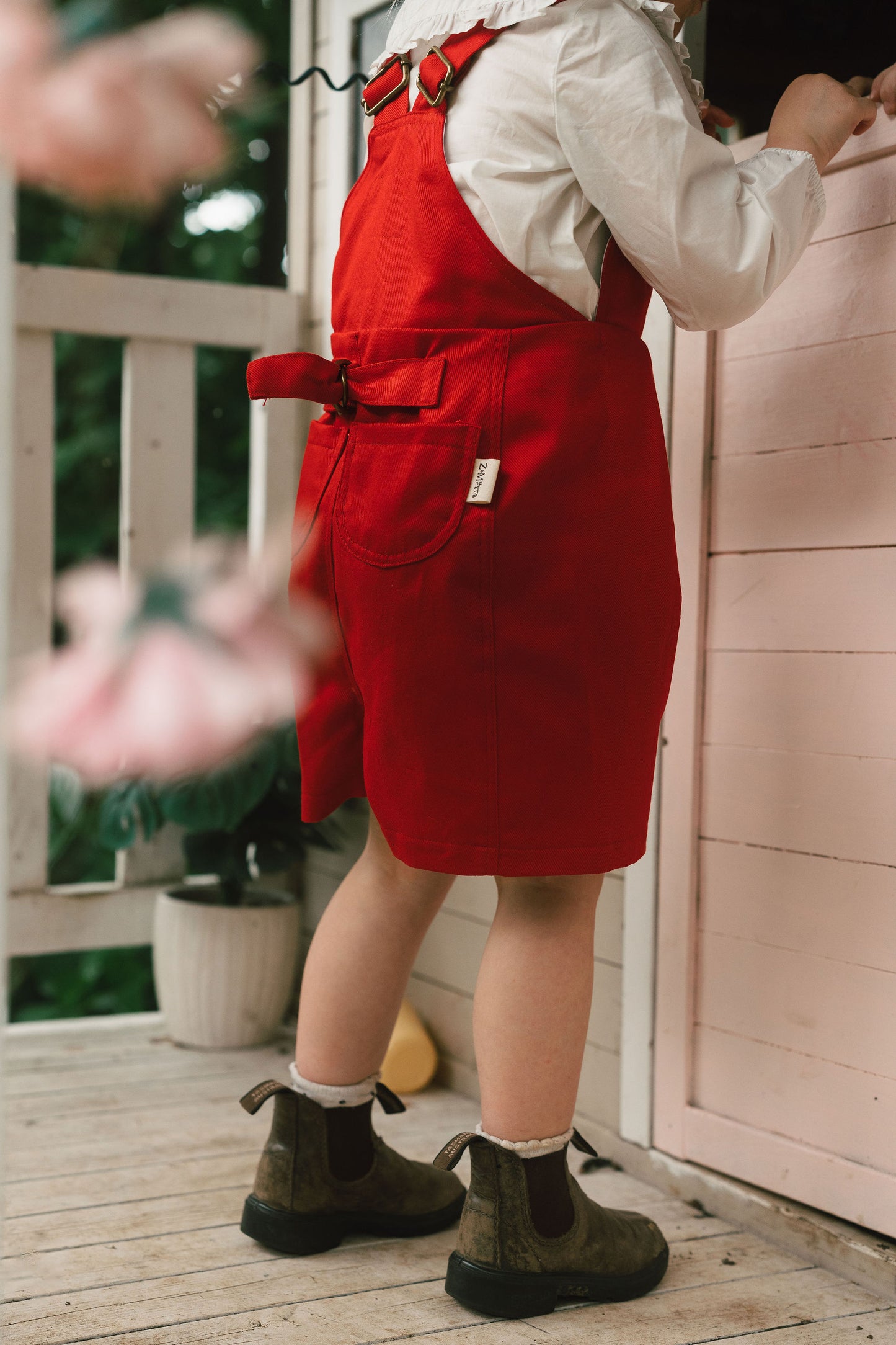 Red shortalls