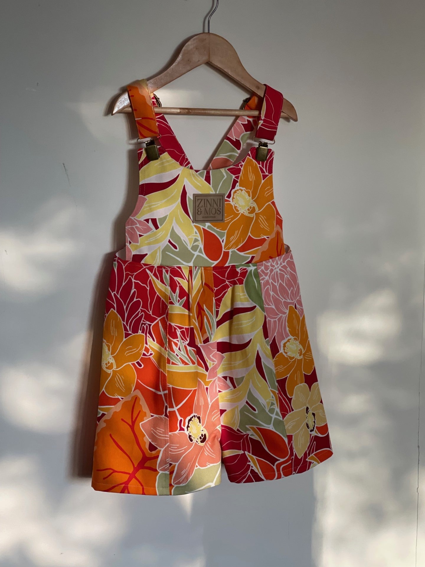 Tropical punch shortalls